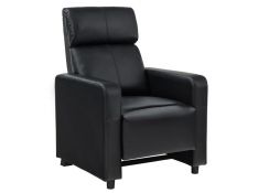 Toohey Home Theater Push Back Recliner in Black