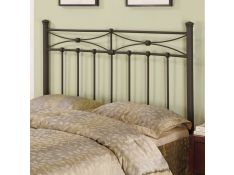 Full and Queen Metal Headboard in Rustic Bronze