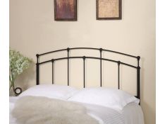 Full and Queen Metal Arched Headboard in Black