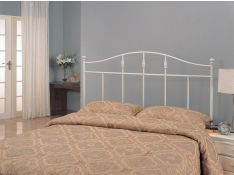 Full and Queen Metal Arched Headboard in White