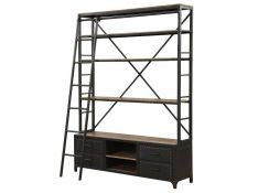 Actaki 74 Inch Bookshelf in Sandy Gray