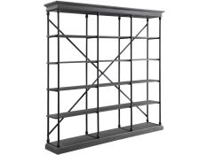 Rukia 84 Inch Bookshelf in Gray and Black Finish