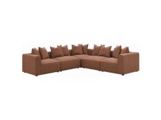 Jennifer 5 Piece Sectional in Terracotta