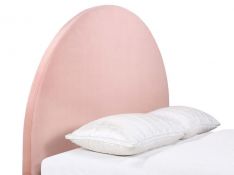 June Queen and Full Upholstered Headboard in Blush