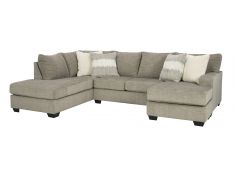 Creswell 2-Piece Sectional Right Arm Facing Sofa Chaise in Stone