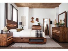 Winslow Storage Bedroom Set in Smokey Walnut and Coffee Bean