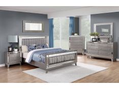 Leighton Panel Bedroom Set in Mercury Metallic