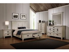 Franco Storage Bedroom Set in Antique White