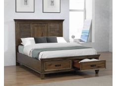 Franco Storage Bedroom Set in Burnished Oak