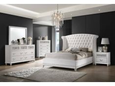 Barzini Upholstered Bedroom Set in White