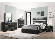 Blacktoft Panel Bedroom Set in Black