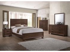 Brandon Bedroom Set in Medium Warm Brown