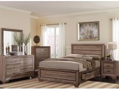 Kauffman Storage Bedroom Set in Washed Taupe