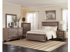 Kauffman Panel Bedroom Set in Washed Taupe