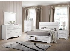 Miranda Storage Bedroom Set in White