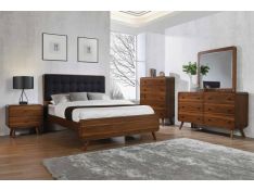 Robyn Bedroom Set in Dark Walnut