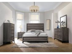 Watson Panel Bedroom Set in Grey Oak