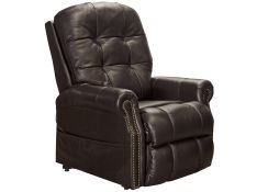 Madison Power Lift Lay Flat Recliner with Heat and Massage in Chocolate