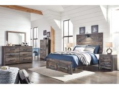 Drystan Storage Bedroom Collection in Brown Multi