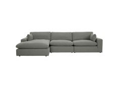 Elyza 3-Piece Sectional with LAF Chaise in Smoke