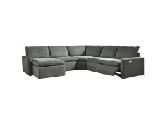 Hartsdale 5-Piece Power Reclining Sectional with LAF Chaise in Granite