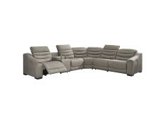 Next-Gen Gaucho 6-Piece Power Reclining Sectional with Storage Console in Gray Putty