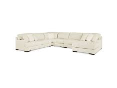 Zada 5-Piece Sectional with Chaise in Ivory