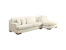 Zada 2-Piece Sectional with RAF Chaise in Ivory