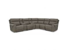 Starbot 7-Piece Power Reclining Sectional in Fossil