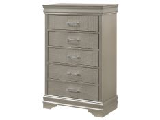 Amalia 5 Drawer Chest in Champagne