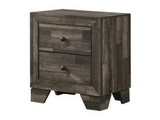 Atticus 2 Drawer Nightstand in Brown