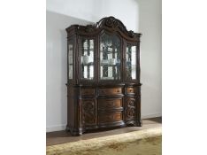 Royale Buffet and Hutch in Brown Pecan