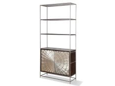 Crossings Palace Bookcase in Silver Clad