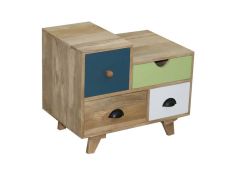 Outbound 4-Drawer Nightstand in Multicolor