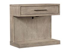 Platinum 1-Drawer Nightstand in Gray Linen Finish