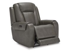 Card Player Power Recliner in Smoke