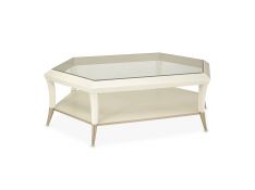 La Rachelle Hexagon Cocktail Table in Medium Champagne