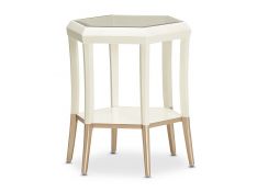 La Rachelle Hexagon Accent Table in Medium Champagne