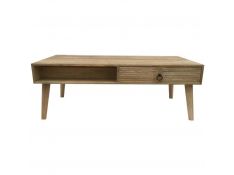 Rectangular Storage Coffee Table in Natural