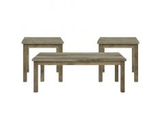 Oak Lawn 3-Piece Occasional Table Set in Brown Grey Finish