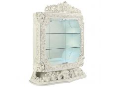 Adara Curio in Antique White Finish