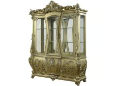 Cabriole Curio in Gold Finish