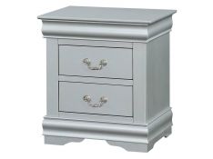 Louis Philippe Nightstand in Platinum