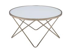 Valora Coffee Table in Champagne and Frosted Glass