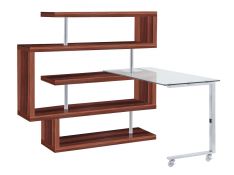 Raceloma Writing Desk with Shelf in Walnut