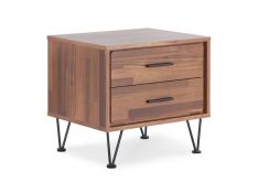 Deoss Rectangular Accent Night Table in Walnut