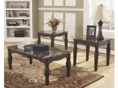 Ashley Furniture North Shore 3Pc Occasional Table Set  in Dark Brown