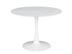 Arkell 40-inch Round Pedestal Dining Table White