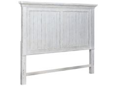 River Place Queen Mansion Headboard in Riverstone White