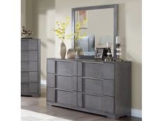 Regulus 6-Drawer Dresser in Gray